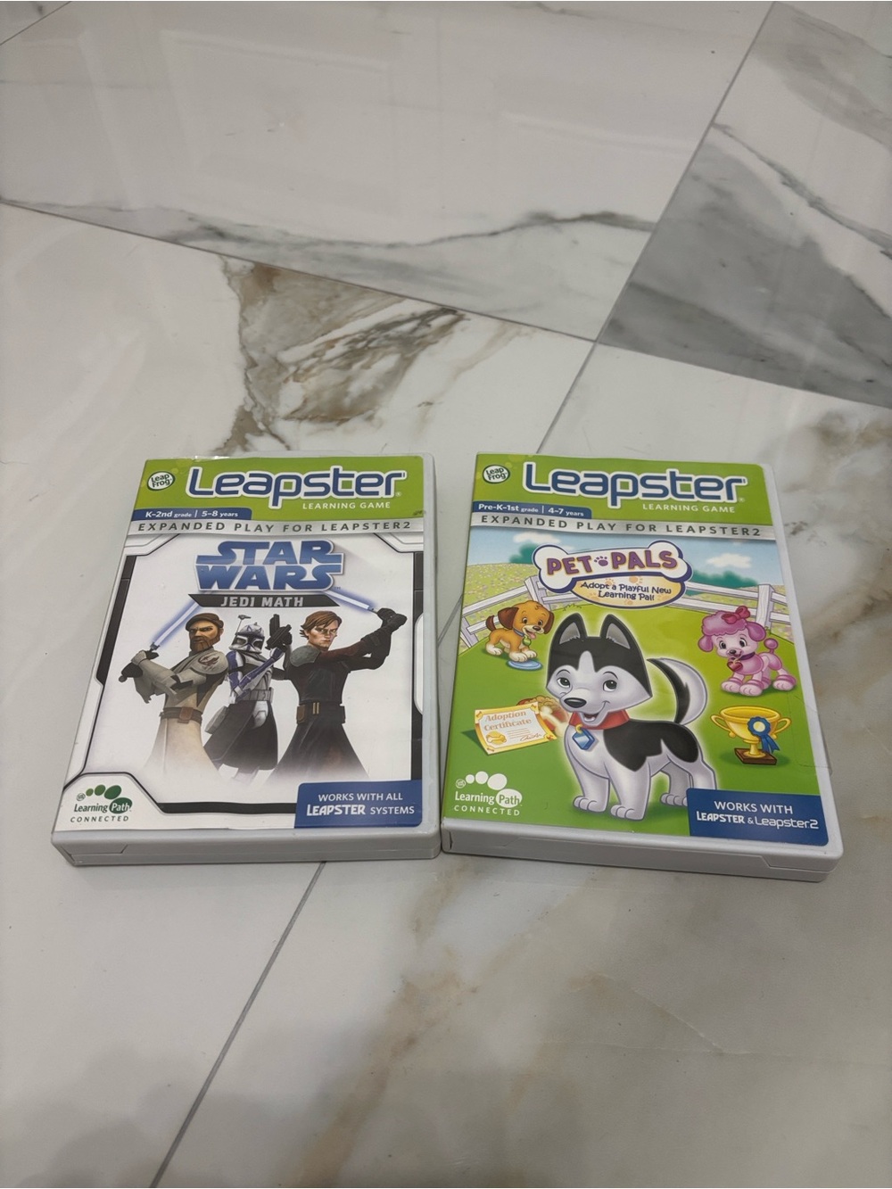 Leapster Green and White Star Wars & Pet Pals Educational Game Pack